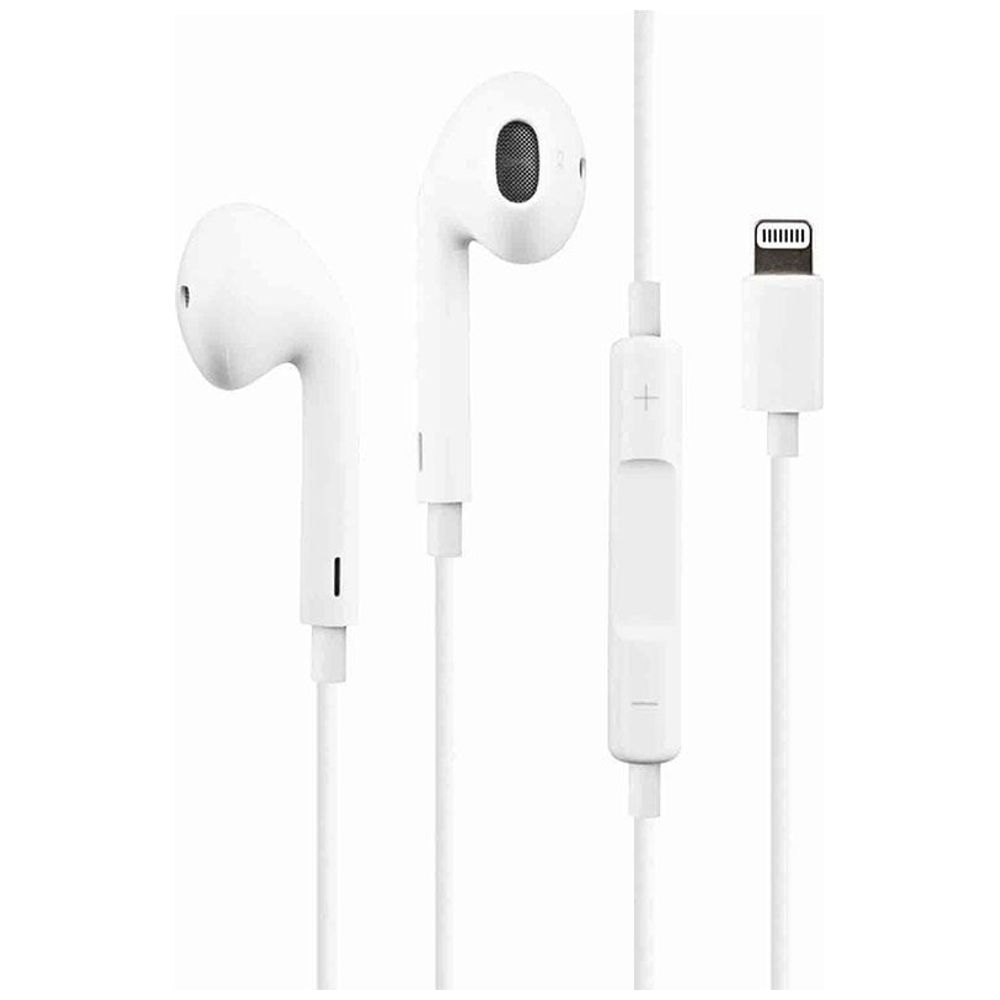 Green Lightning Earphone – In-Ear Headphones – White