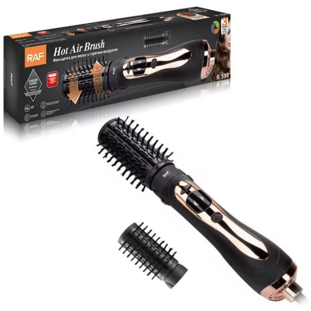 RAF R-598 - Hair Dryer Brush - 1000W - Black
