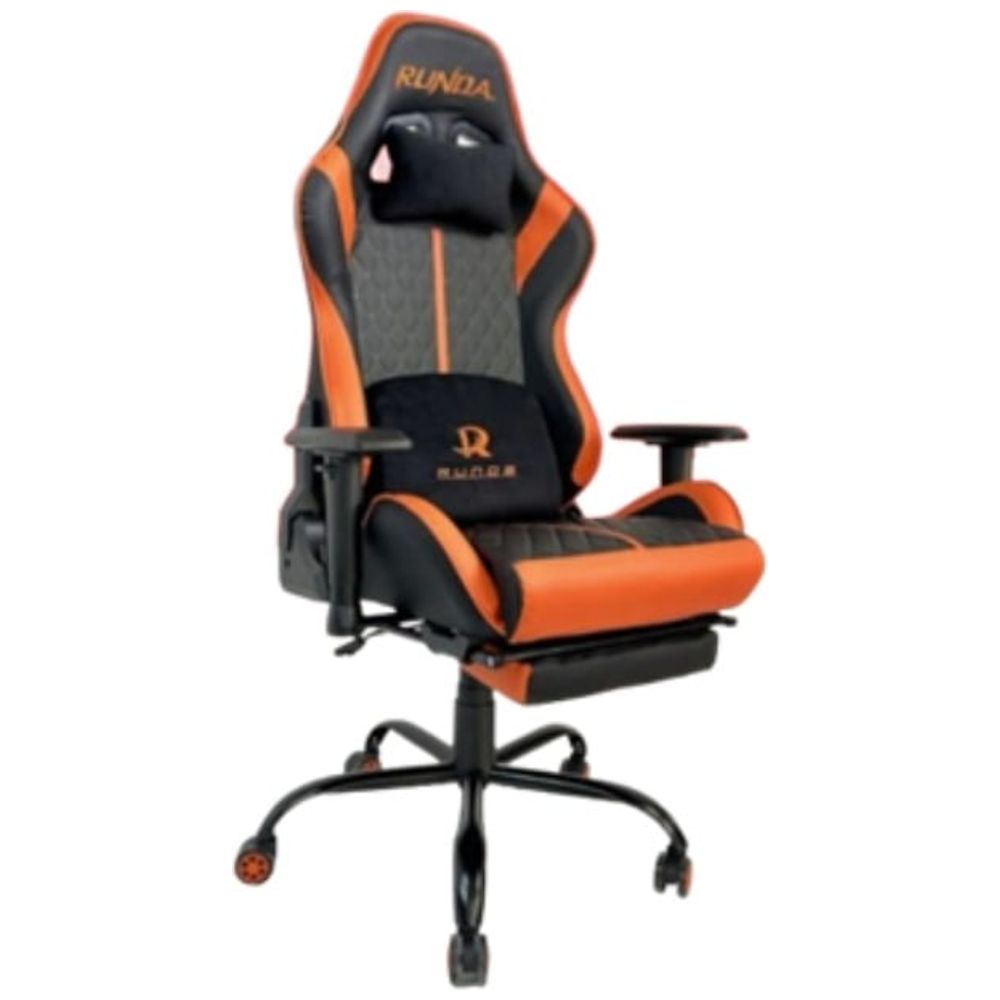 Runda - Gaming Chair - Backrest tilts up to 135 degrees & Casters Wheels - Orange 135° tilt – 225,750 IQD Iraq