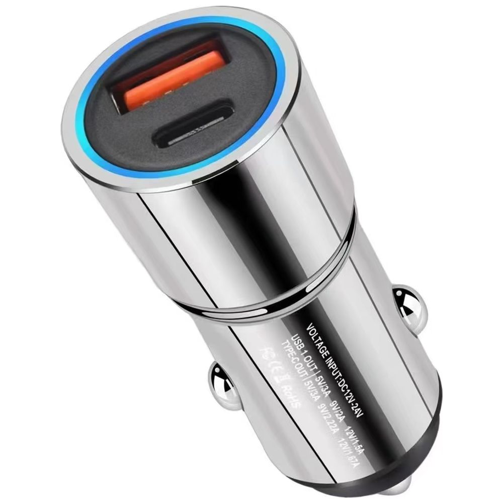 Nine Nine CH 007 -  Car Charger - 2 port - 52W - Silver 52W – 25,000 IQD Iraq