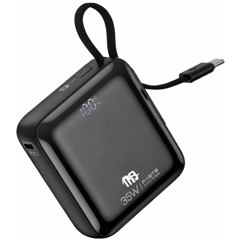 Nine PB 016 - Power bank - 10000mAh - Fast Charging 35W - Black 10000mAh