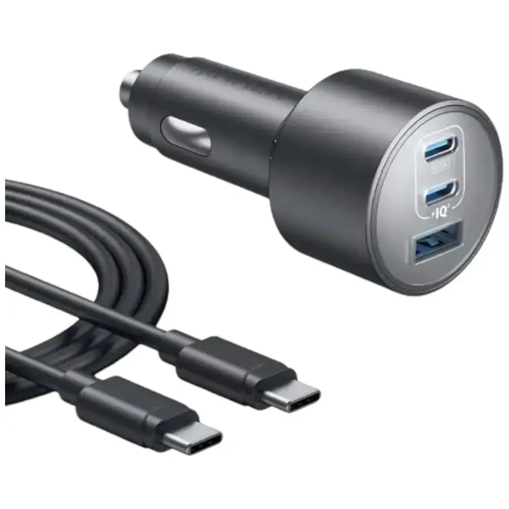 Anker Anker 6723 - Car Charger 3 Ports 167.5W & Cable USB-C To USB-C - 1M - Gray 167.5W, 1M – 53,500 IQD Iraq