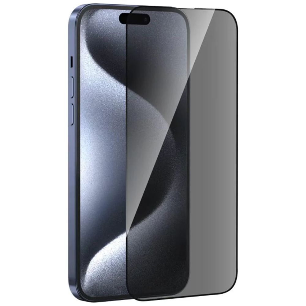 RockRose RockRose - Privacy Tempered Glass Screen Protector - For iPhone 15 Pro Max - Black