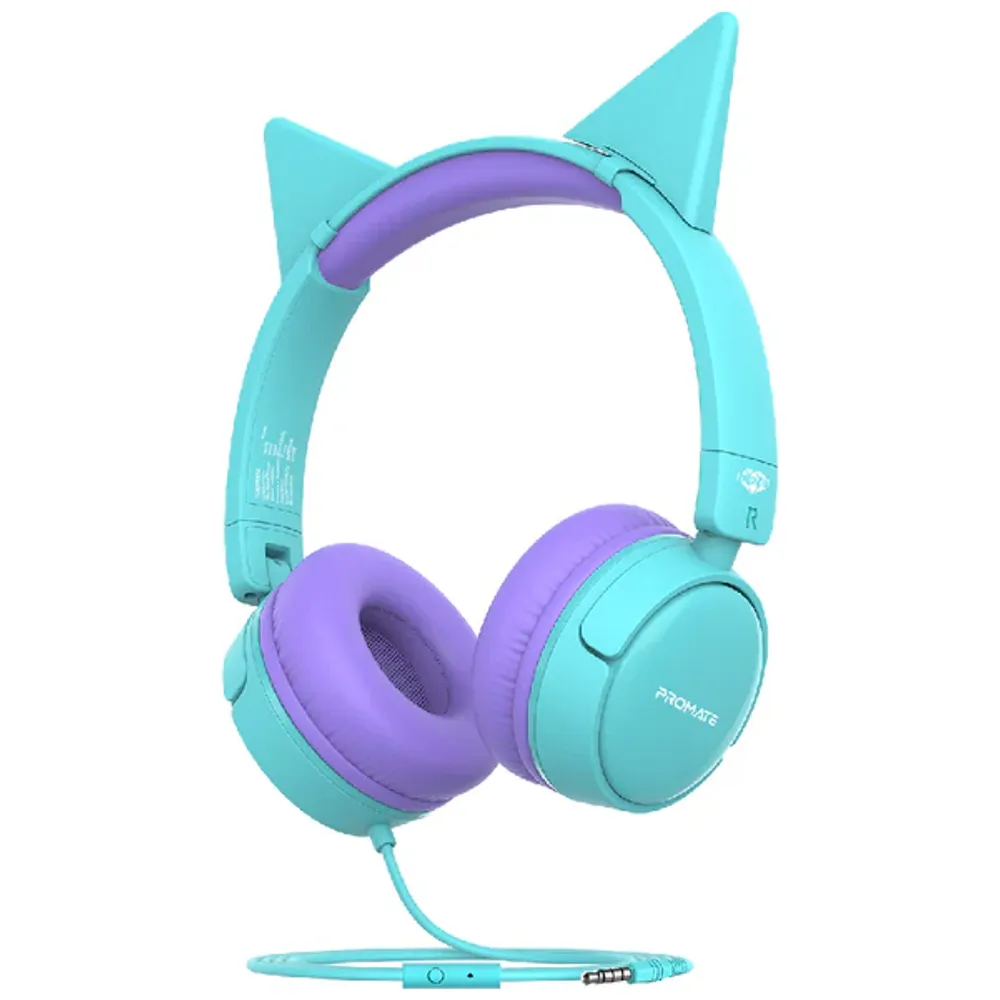 Promate Promate JEWEL - Wired Headphone Over Ear - 1.2m - Blue 1.2m – 30,000 IQD Iraq