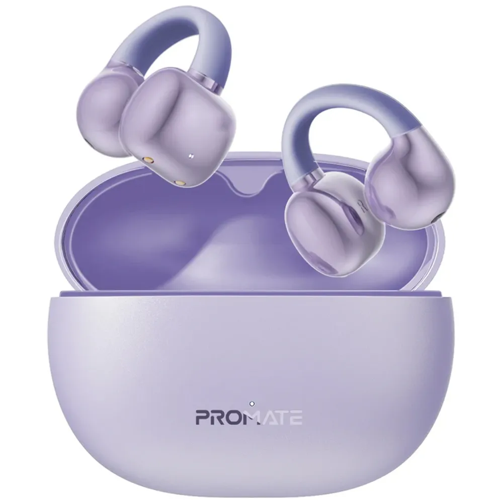 Promate AirClip - Bluetooth Headphone In Ear - Up To 6 Hours - Bluetooth 5.4 - Purple Bluetooth 5.4, 6 hours – 40,000 IQD Iraq