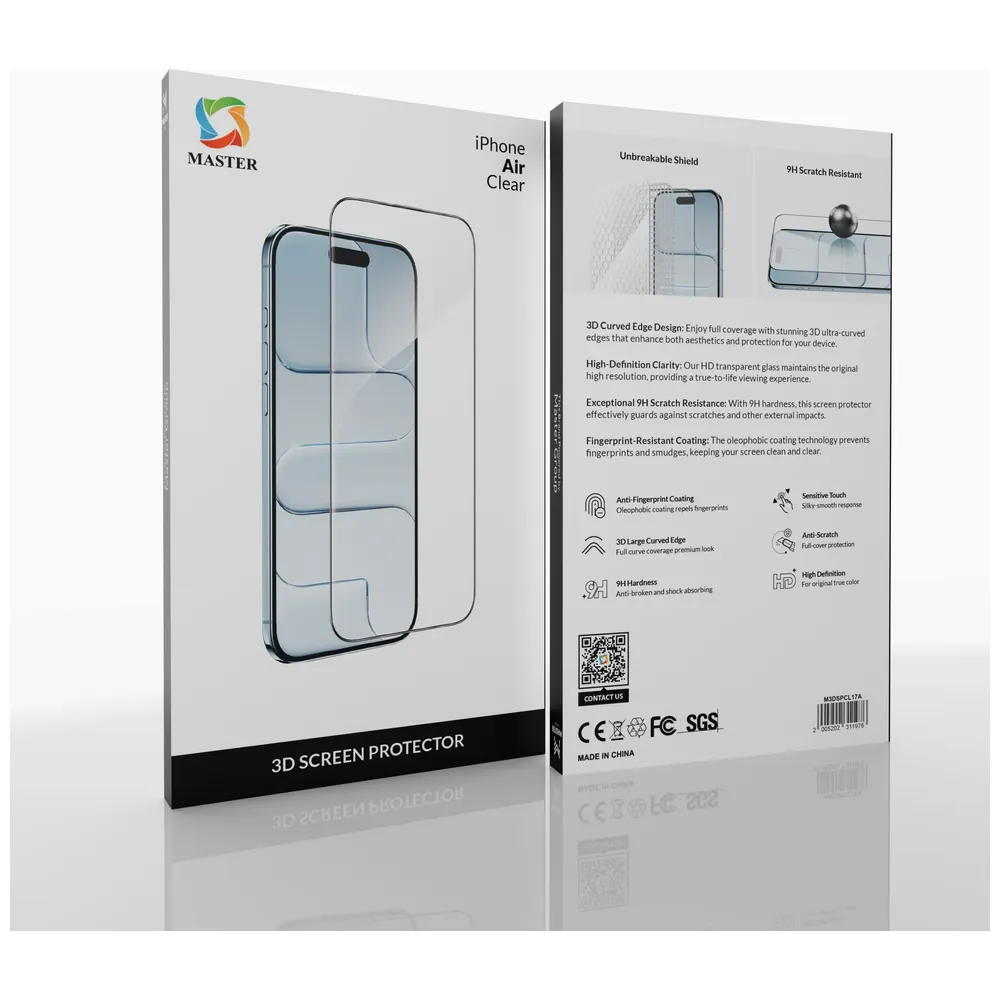 Master Master 3D Screen Protector for iPhone 17 Air - Transparent
