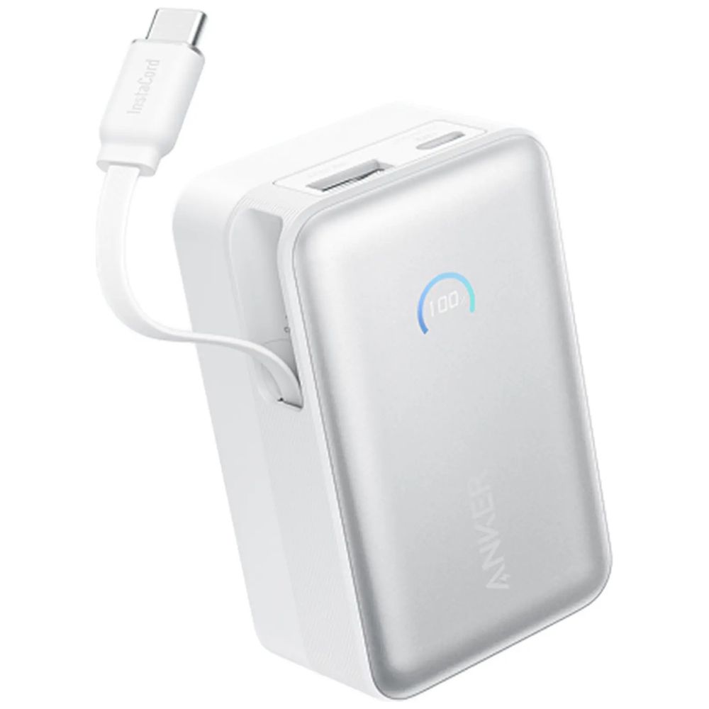 Anker Anker A1638H21 - Power Bank with USB-C Cable - 10000mAh - 45W - White 10000mAh – 77,000 IQD Iraq