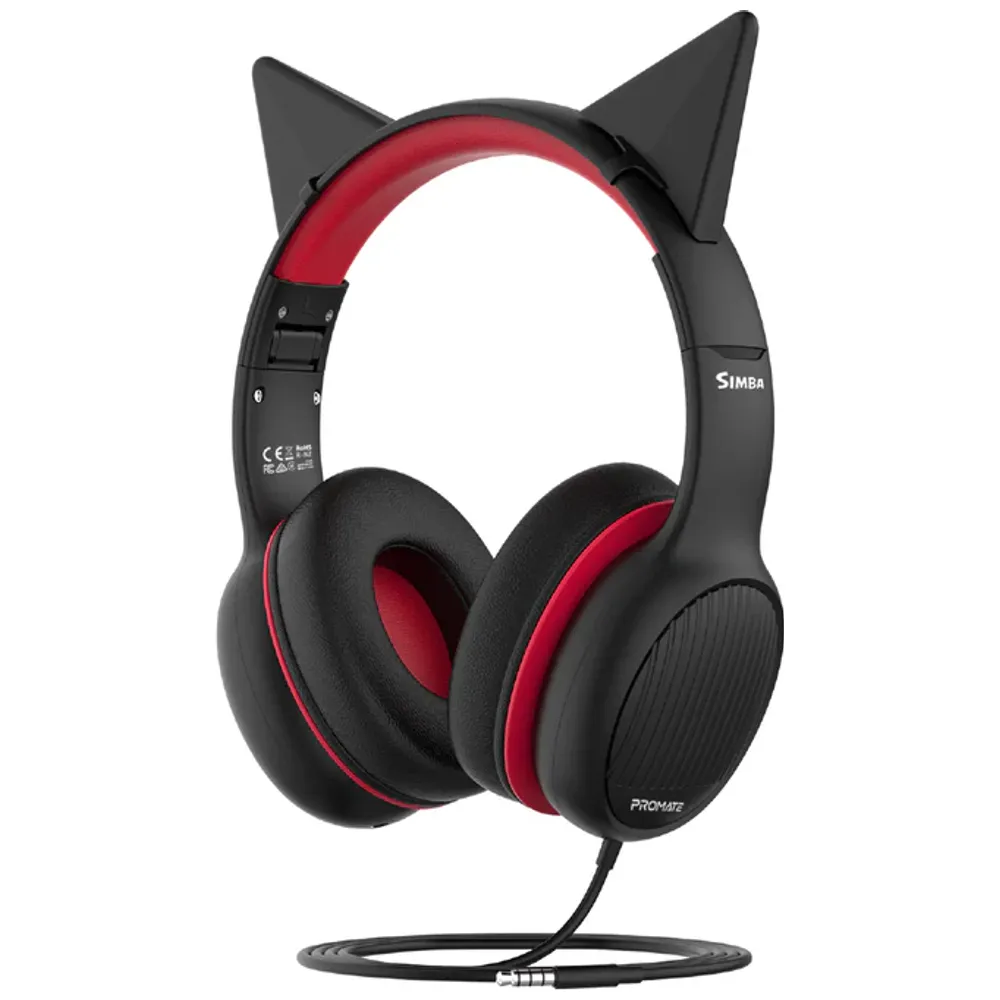 Promate Promate Simba - Wired Headphone Over Ear - 1.2m - Gray 1.2m – 30,000 IQD Iraq