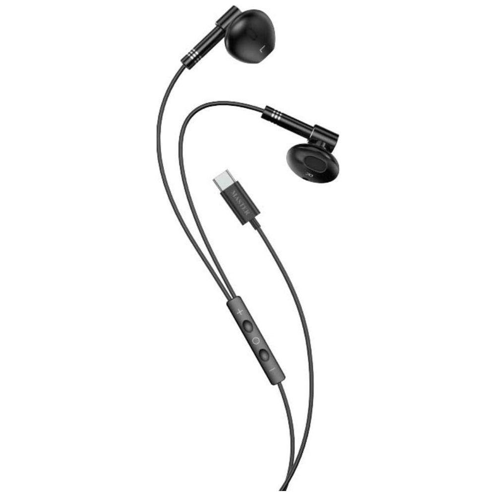 Master Master - Wired In Ear Earphones - USB-C - Black
