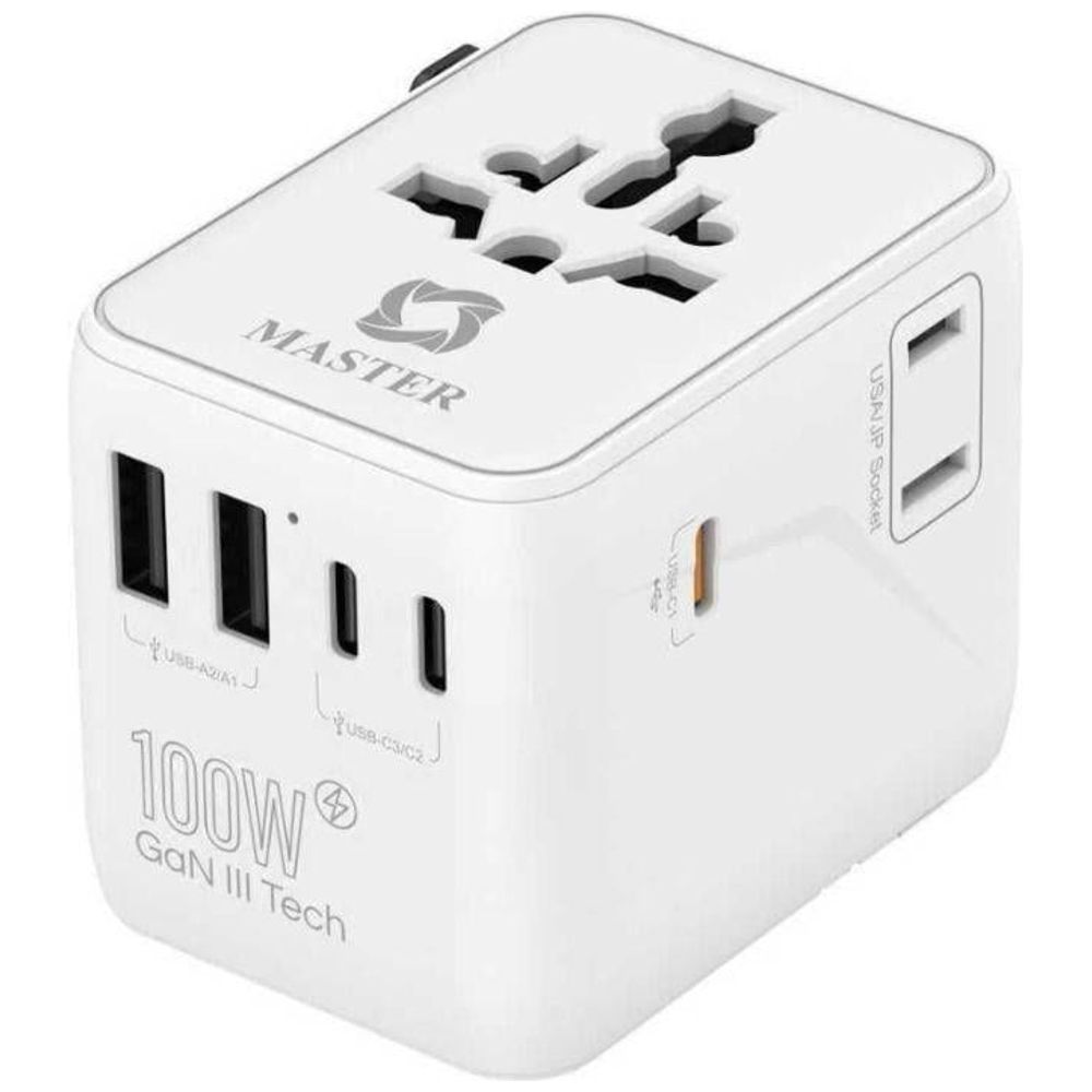 Master Master - Universal Travel Adapter - 100W - White 100W – 65,000 IQD Iraq
