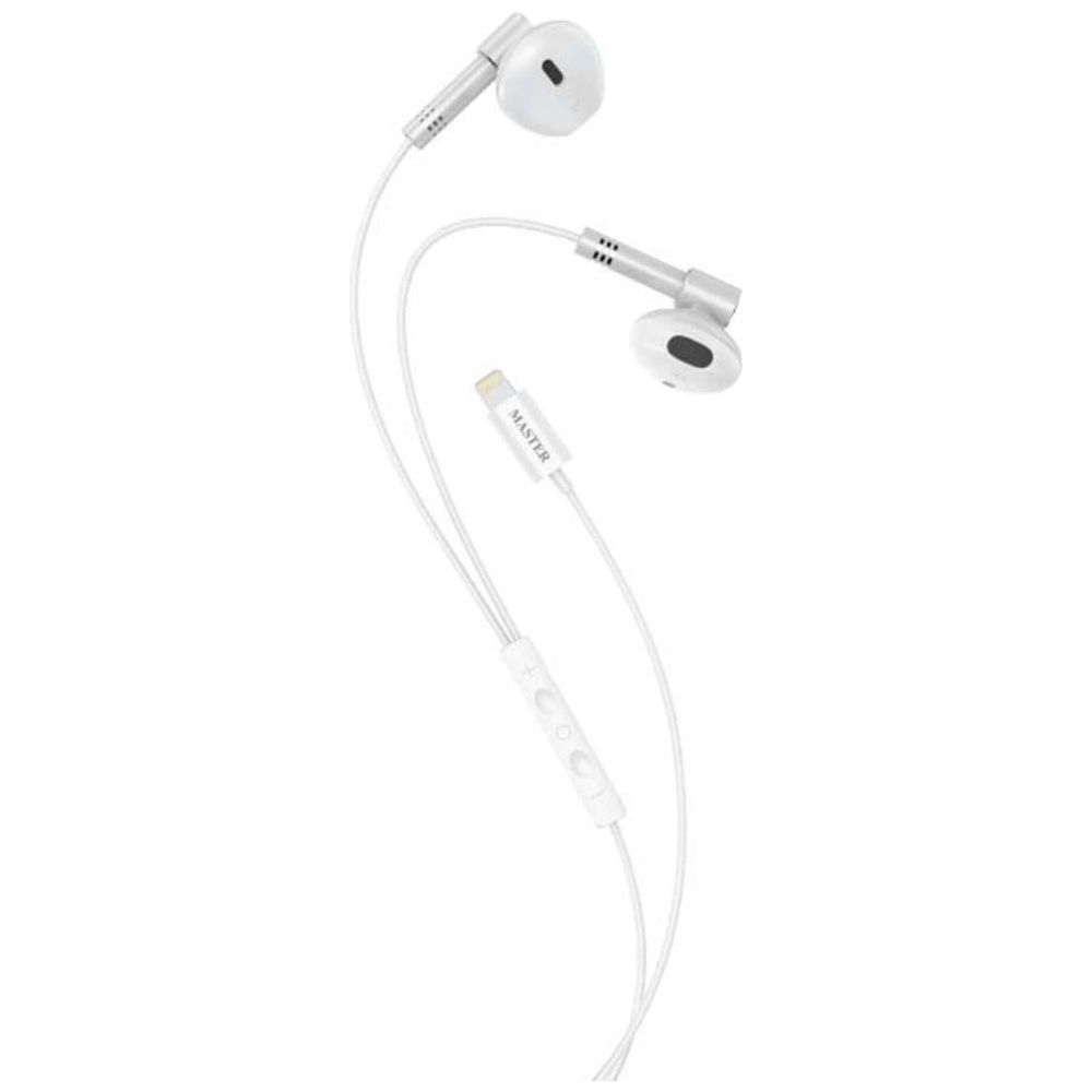 Master Master Wired In Ear Earphones - Lightning - White