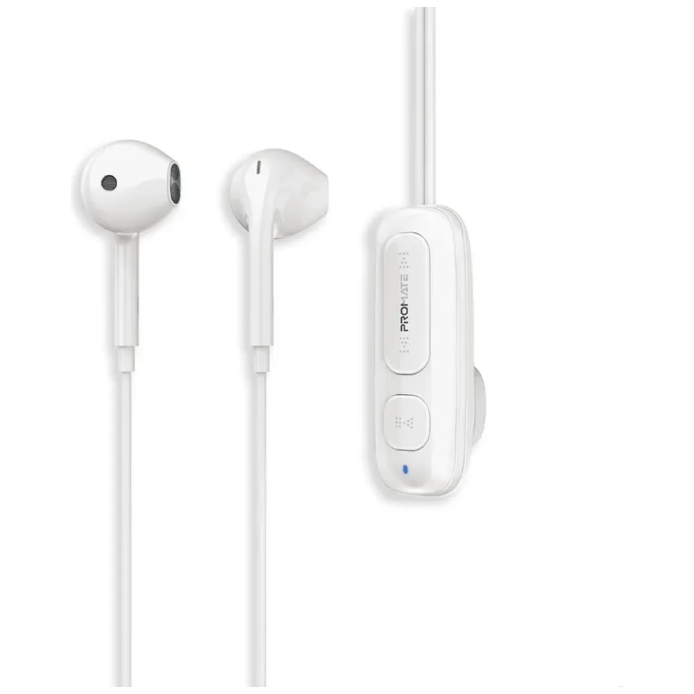Promate Promate LATCH - Bluetooth Headphone In Ear - Bluetooth 5.3 - 90 mAh - White 90 mAh – 30,000 IQD Iraq