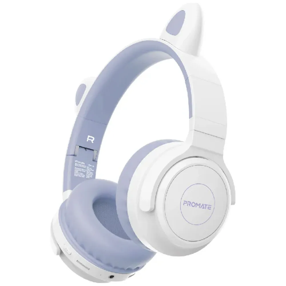 Promate Promate Panda - Bluetooth Headphone Over Ear - Bluetooth 5 - 1000 mAh - White Bluetooth 5, 1000mAh – 40,000 IQD Iraq