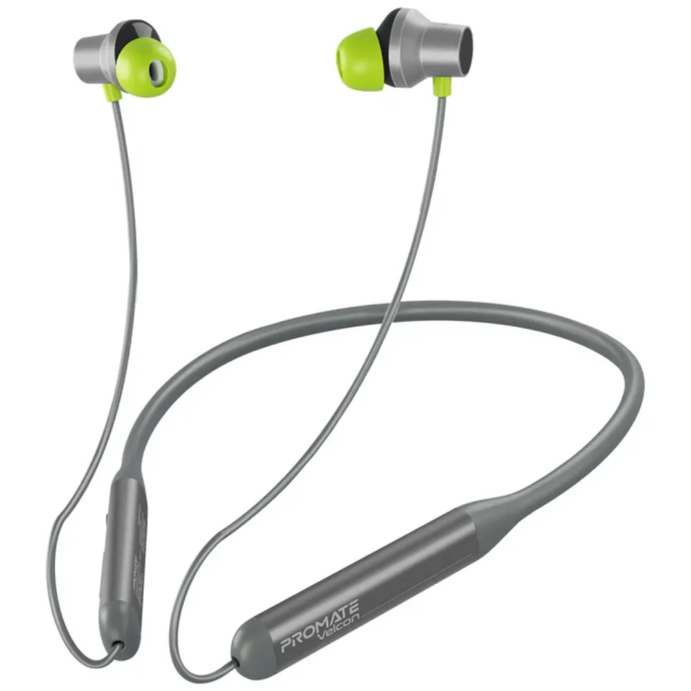 Promate Promate Velcon - Bluetooth Headphone In Ear - Bluetooth 5 - Up To 220 mAh - Gray Bluetooth 5, 220mAh