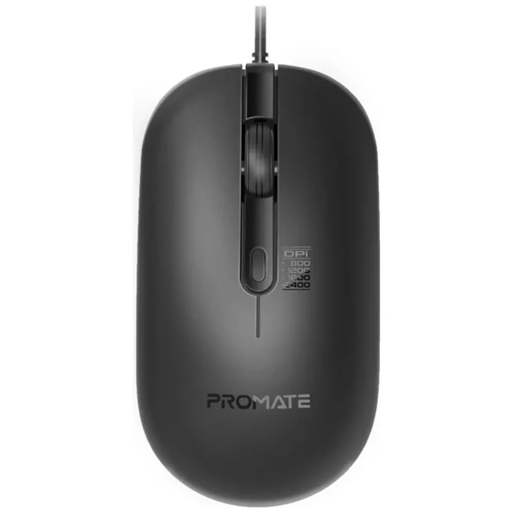 Promate Promate CM 2400 - Wired Mouse - USB - 1.5 m -Black USB, 1.5m – 14,000 IQD Iraq