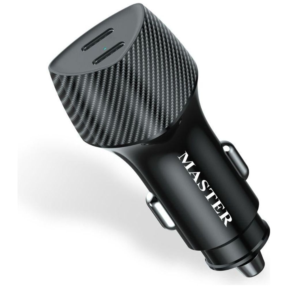 Master Master MSCR3PT66W BK - Car Charger - Dual Port - 66W - Black 66W – 30,000 IQD Iraq