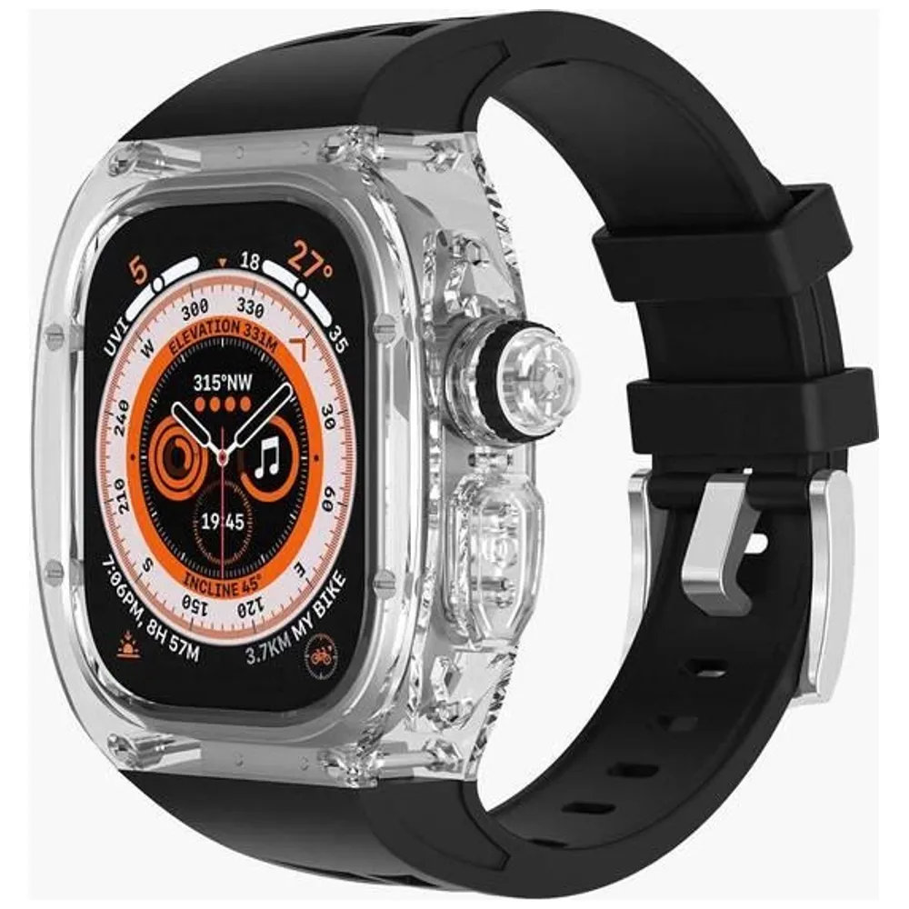 GREEN LION Green Lion La Royal Silicone Strap Case for Watch - 49mm - Transparent/Black 49mm – 5,750 IQD Iraq