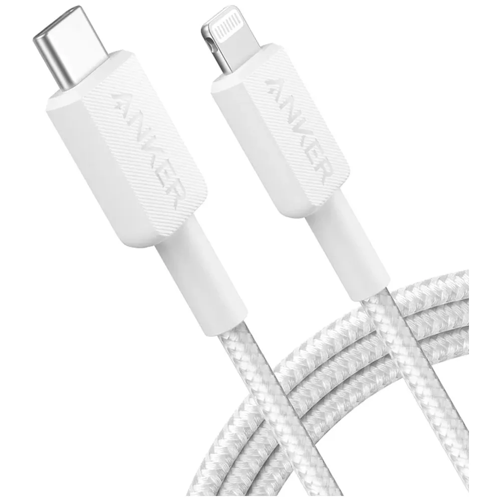 Anker Anker 5775 - Cable USB-C To Lighting - 1.8 m - White 1.8m – 23,500 IQD Iraq