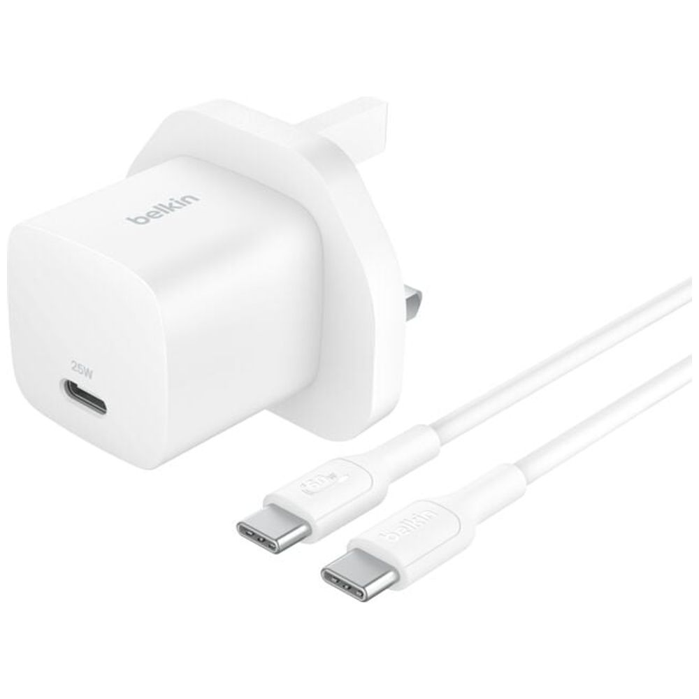 Belkin Belkin - USB-C Wall Charger 25W - 1M USB-C Cable - White 25W