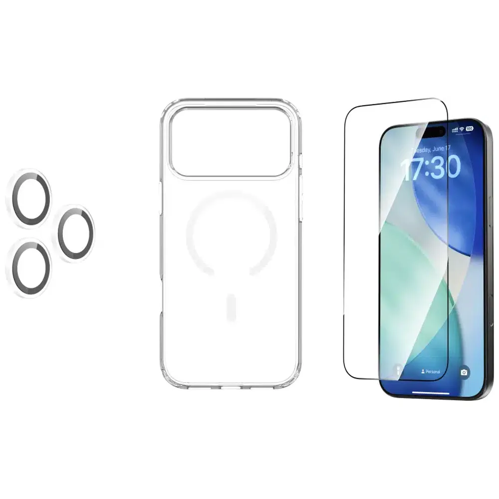 DEVIA - 3 in 1 Protector Pack for iPhone 17 Pro Max - Full Screen & Lens Protection - Transparent 3 in 1 Pack – 40,000 IQD Iraq