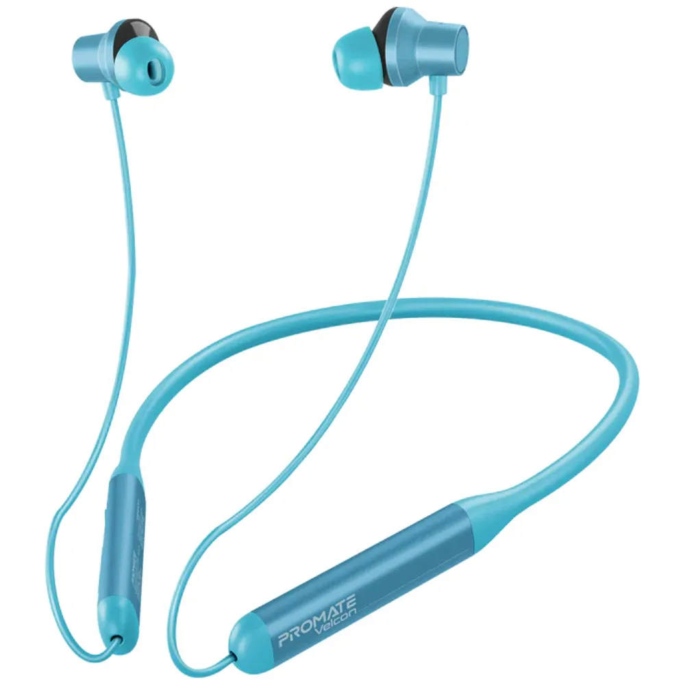 Promate Promate Velcon - Bluetooth Headphone In Ear - Bluetooth 5 - Up To 220 mAh - Blue Bluetooth 5, 220mAh – 45,000 IQD Iraq