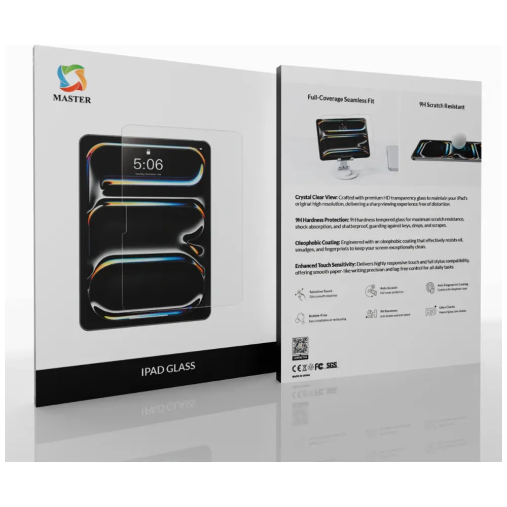 Master Master Tempered Glass Screen Protector for iPad Pro 11 inch - Transparent 11 inch
