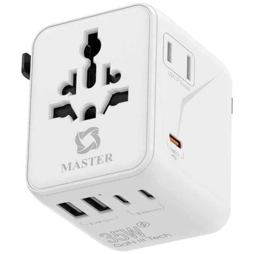 Master Master - Universal Travel Adapter - 35W - White 35W – 35,000 IQD Iraq