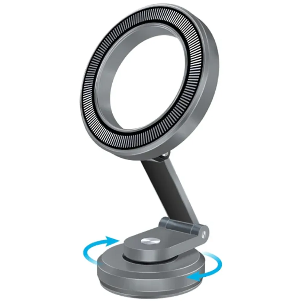 Promate Promate MagHoop HG - Magnetic Car Phone Holder - Secure Mount - 360° Rotation - Gray – 25,000 IQD Iraq