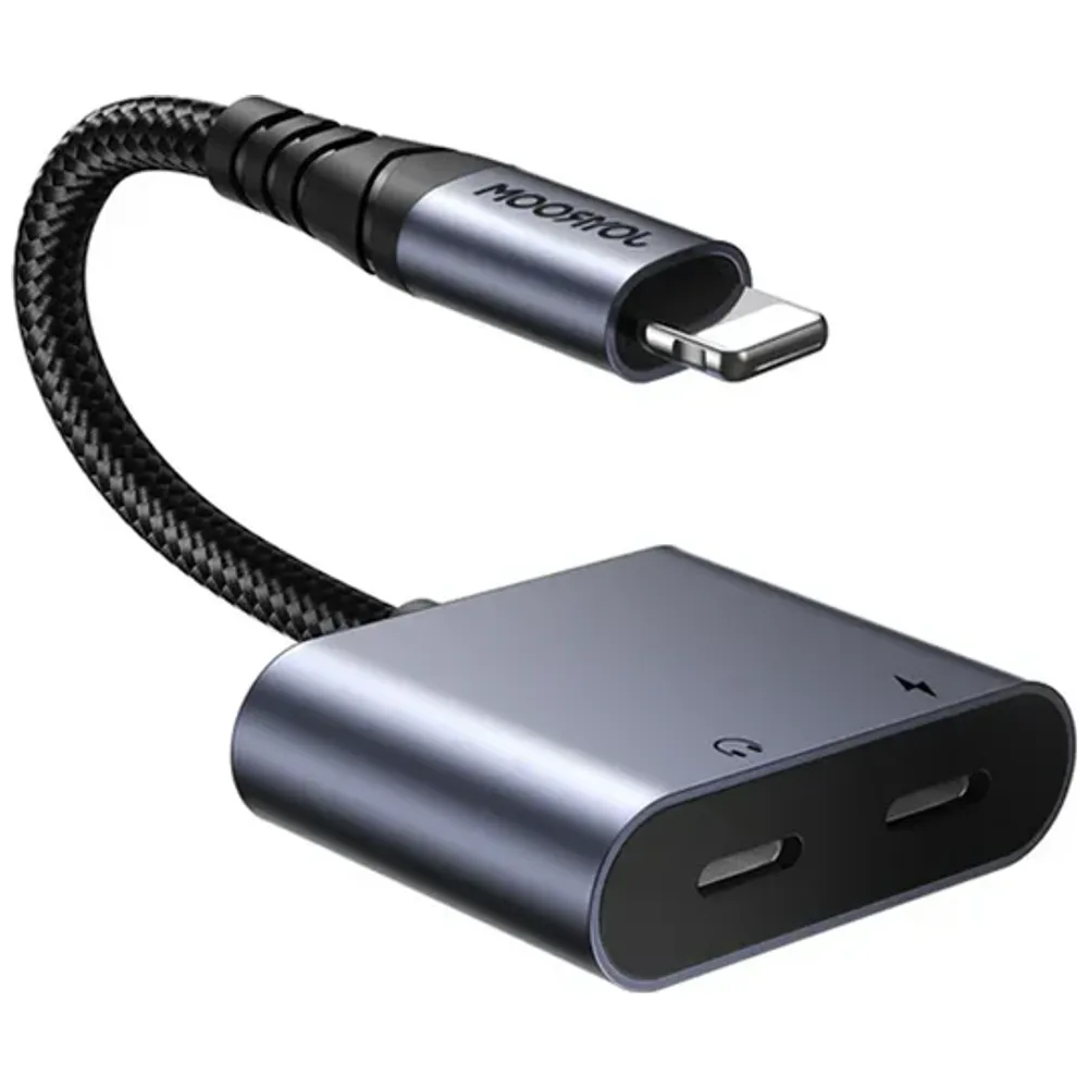 Joyroom Joyroom - Audio Transfer 2-in-1 Adapter - Lightning to Dual Lightning - Black