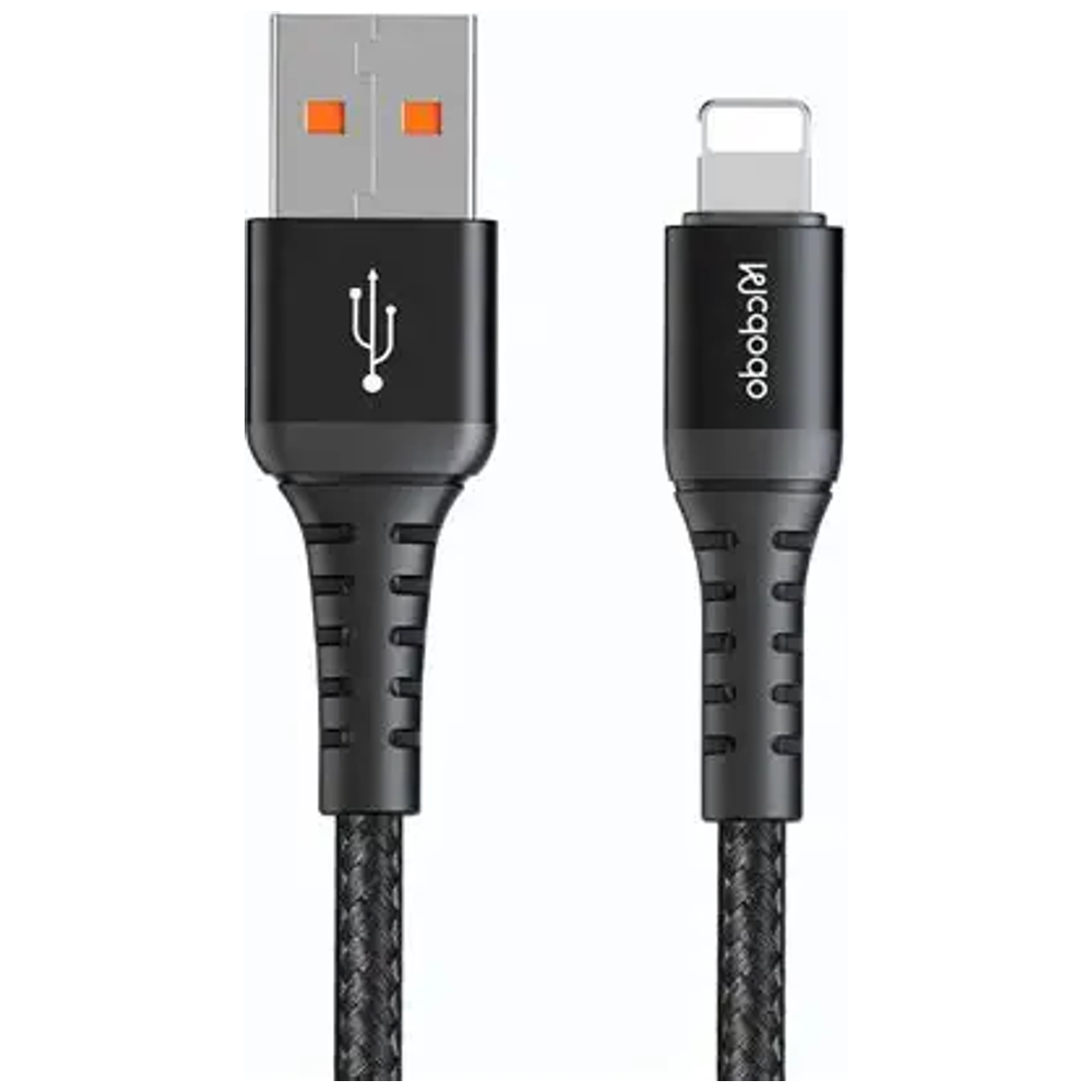 Mcdodo Lightning to USB-A Cable - 3m - Durable Braided Nylon, Fast Charging & Data Transfer - Black 3m