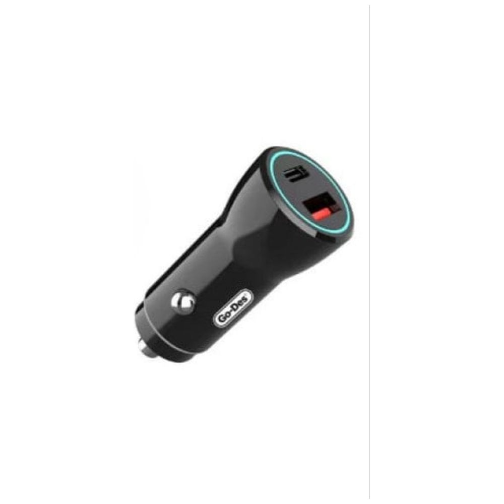 Go-Des Go-Des - Car Charger - PD Super Fast Charge - 45W - Dual Ports - Black 45W, dual ports