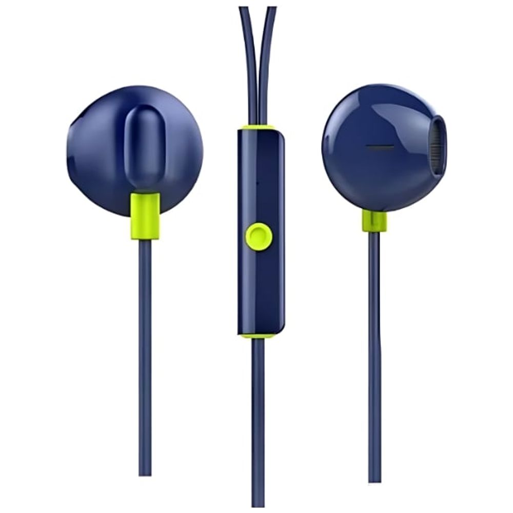 Oraimo Wired Earphone - Comfortable Semi In-Ear Design - Clear Sound Performance - Blue