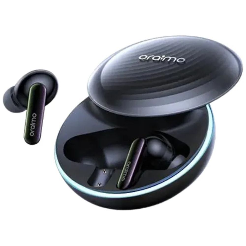 Oraimo Bluetooth In-Ear Headphones - LED Lighting - IPX4 Water Resistance - USB-C Charging - Black
