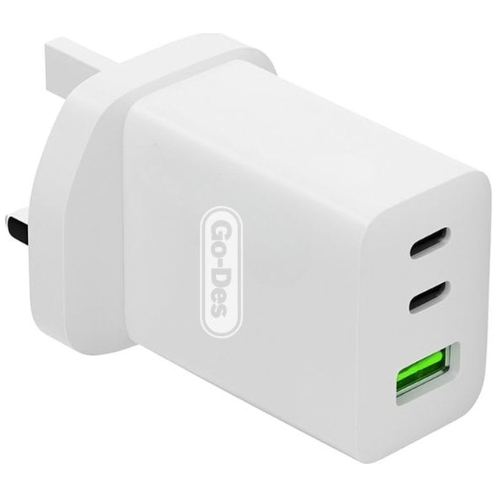 Go-Des Go-Des - Wall Charger - PD Adapter 3 ports - 20W - White 20W, 3 ports