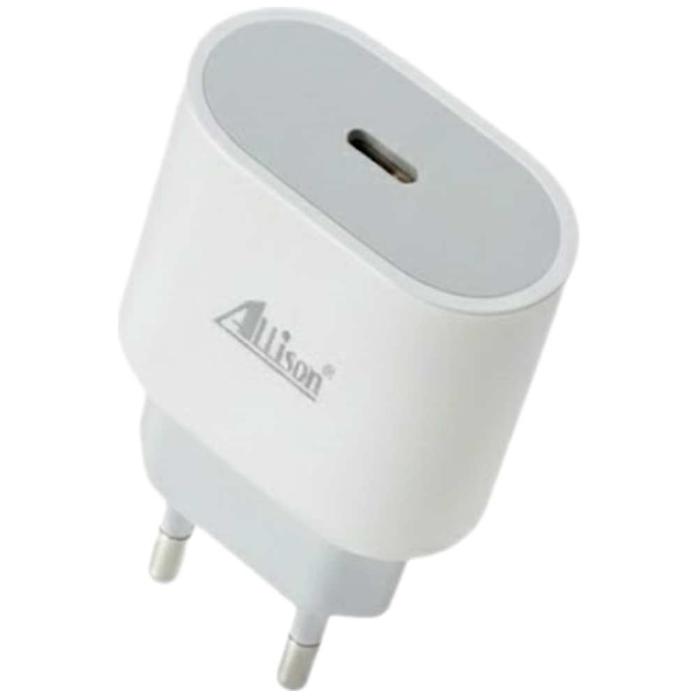 Allison Allison Charger - 20W - USB-C Port - Fast & Safe Charging - White 20W
