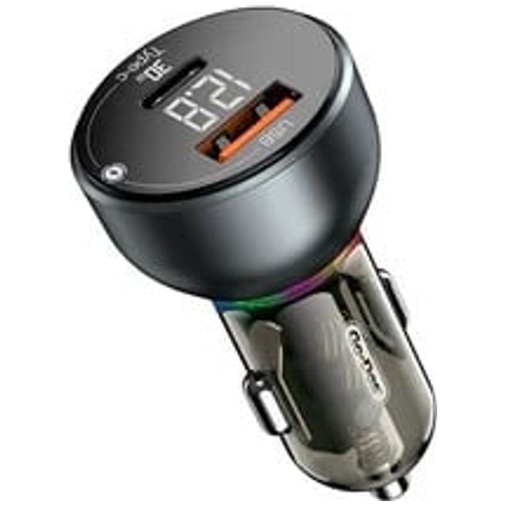 Go-Des Go-Des - Car Charger - 48W - Dual Port USB-C/USB-A - Black 48W