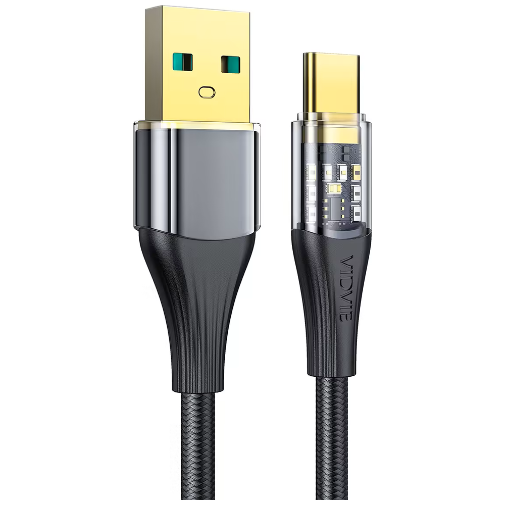 VIDVIE VIDVIE CB4017T - Cable USB-A To USB-C - 1 m - Black 1 m