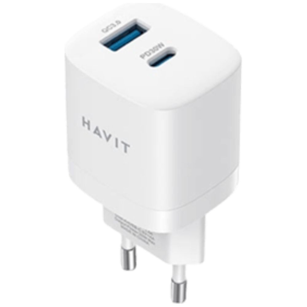 Havit Havit UC30 - Wall Charger - 30W total - Dual Ports - White 30W – 22,000 IQD Iraq