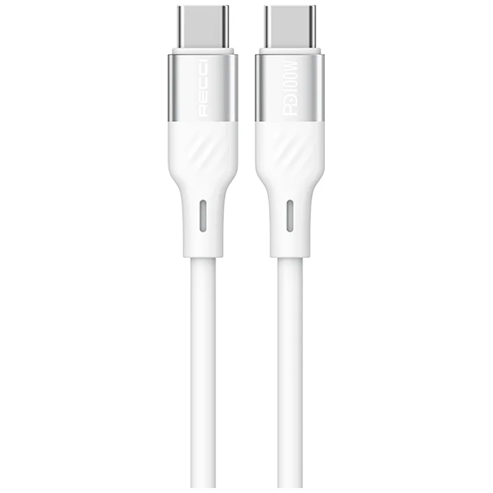 Recci Recci RS22CC PD -Type-C to Type-C Cable - 100W - 1.5M - White 100W, 1.5M