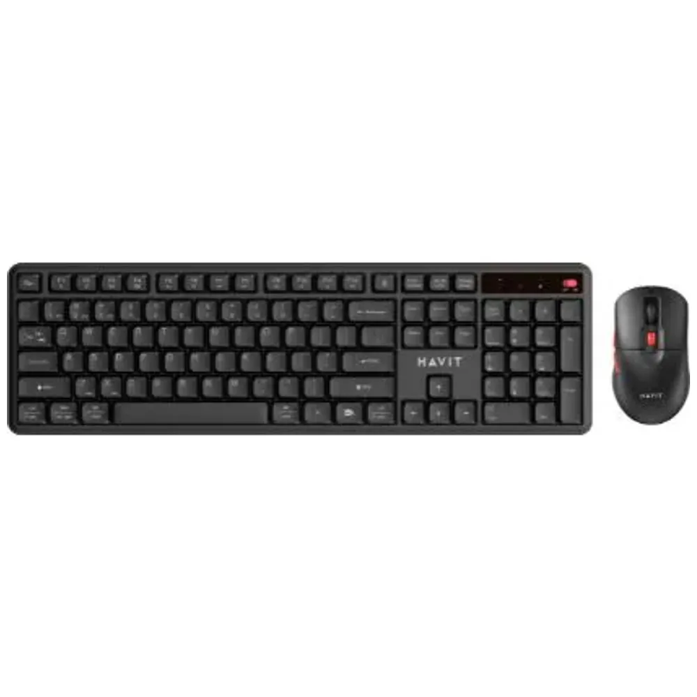 Havit Havit KB261WB Wireless Keyboard and Mouse Combo - 1600 DPI - Black 1600 DPI
