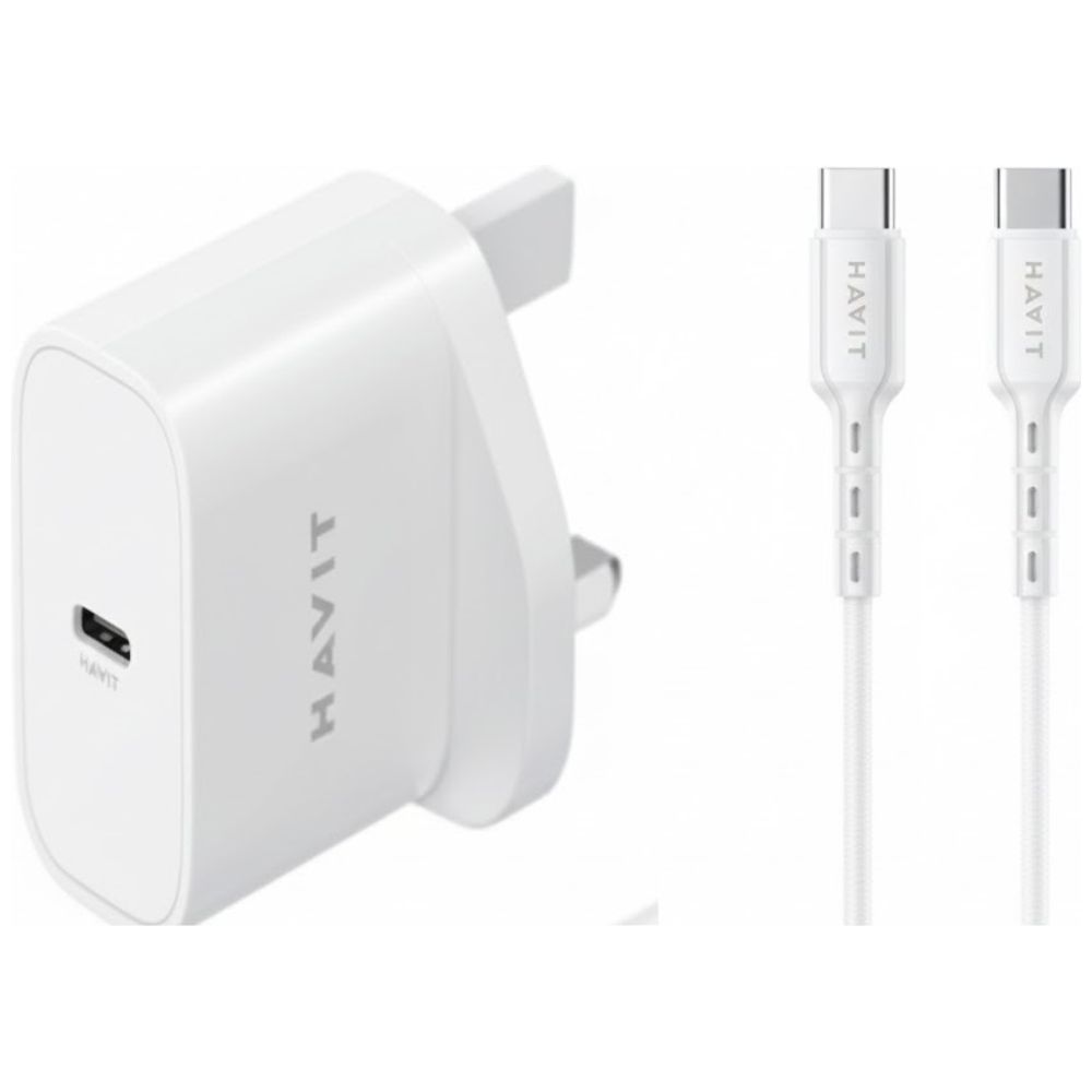 Havit Havit ST712 UK Wall Charger - Includes USB-C to USB-C cable - 20W - 20W – 15,000 IQD Iraq