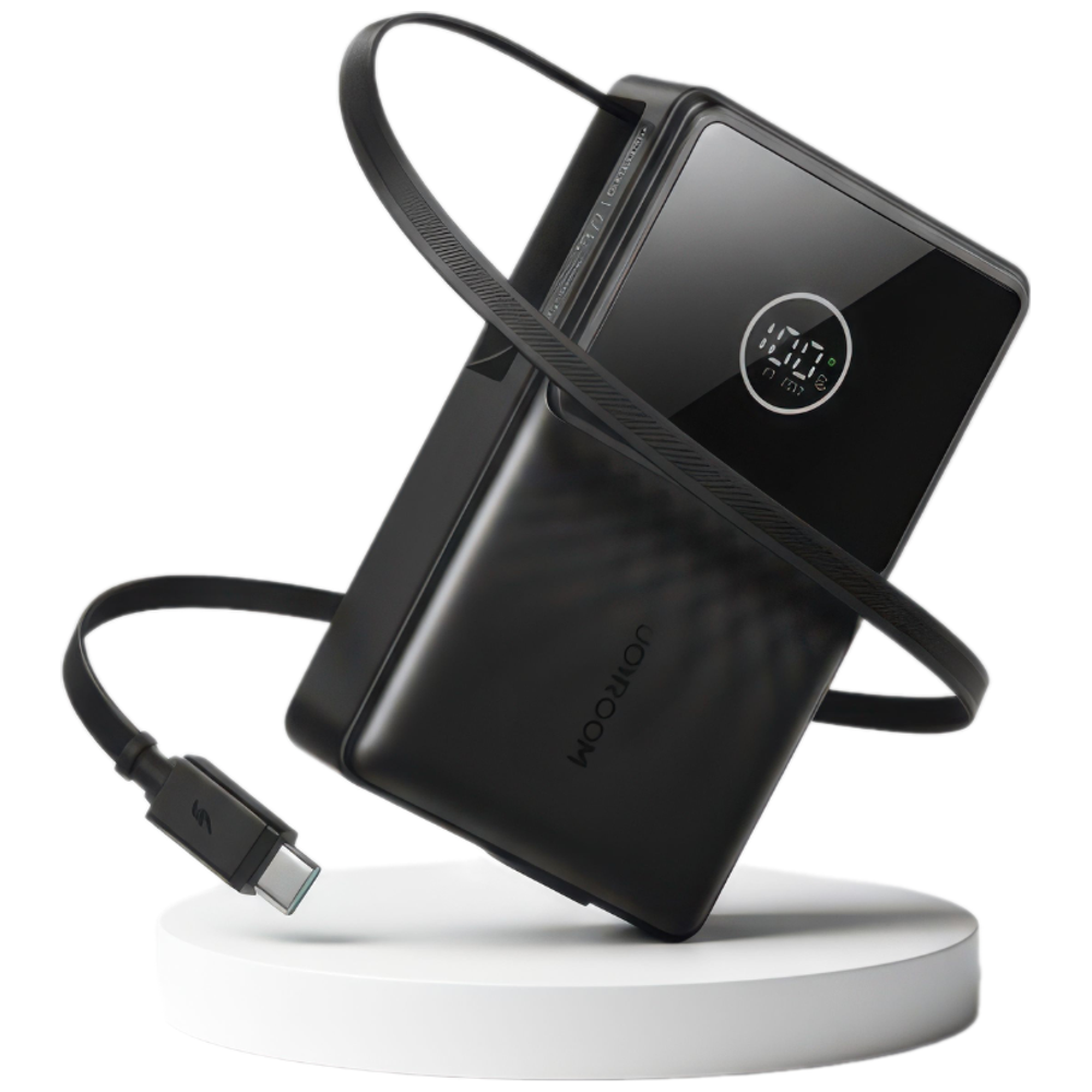 Joyroom Joyroom - Power Bank - 10000 mAh - Fast Charging 22.5W - Built-in Retractable Cable - Black 10000 mAh, 22.5W