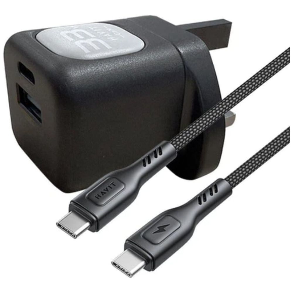 Havit Havit UC230UK - Wall Charger & Cable - 2 in 1 - 33W - Black 33W – 22,000 IQD Iraq