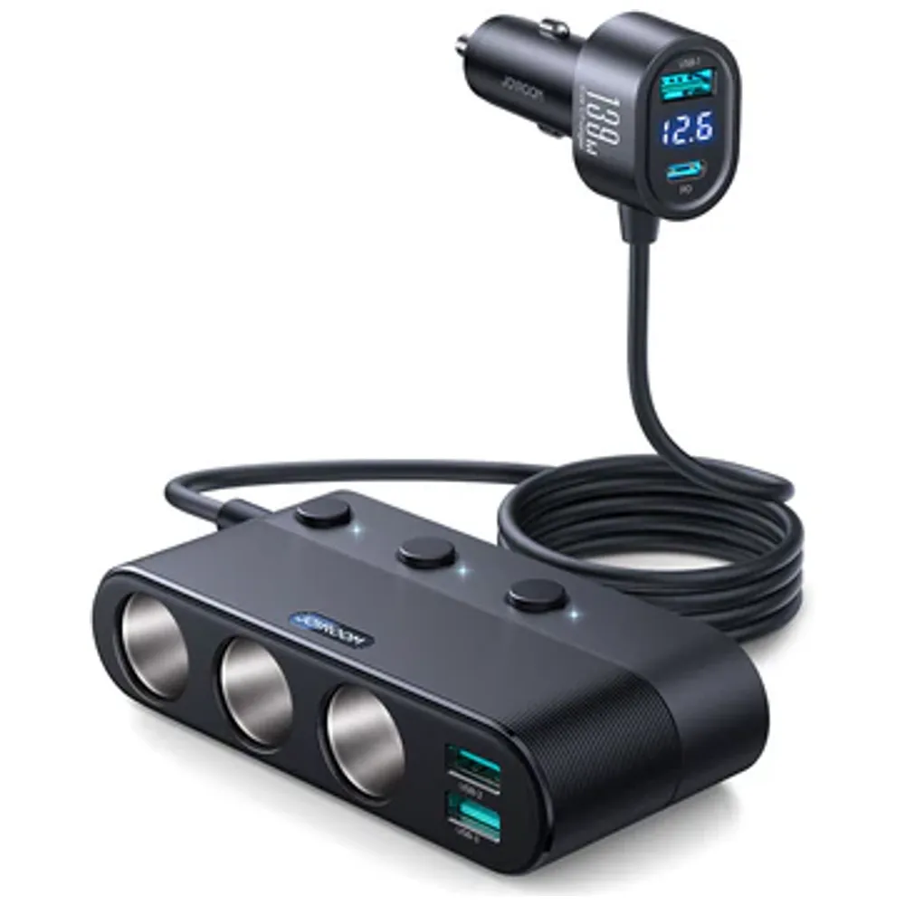 Joyroom Joyroom Multi-Port Car Charger - Charges up to 7 devices - 139W - LED voltage - Multiple protections - Black 139W