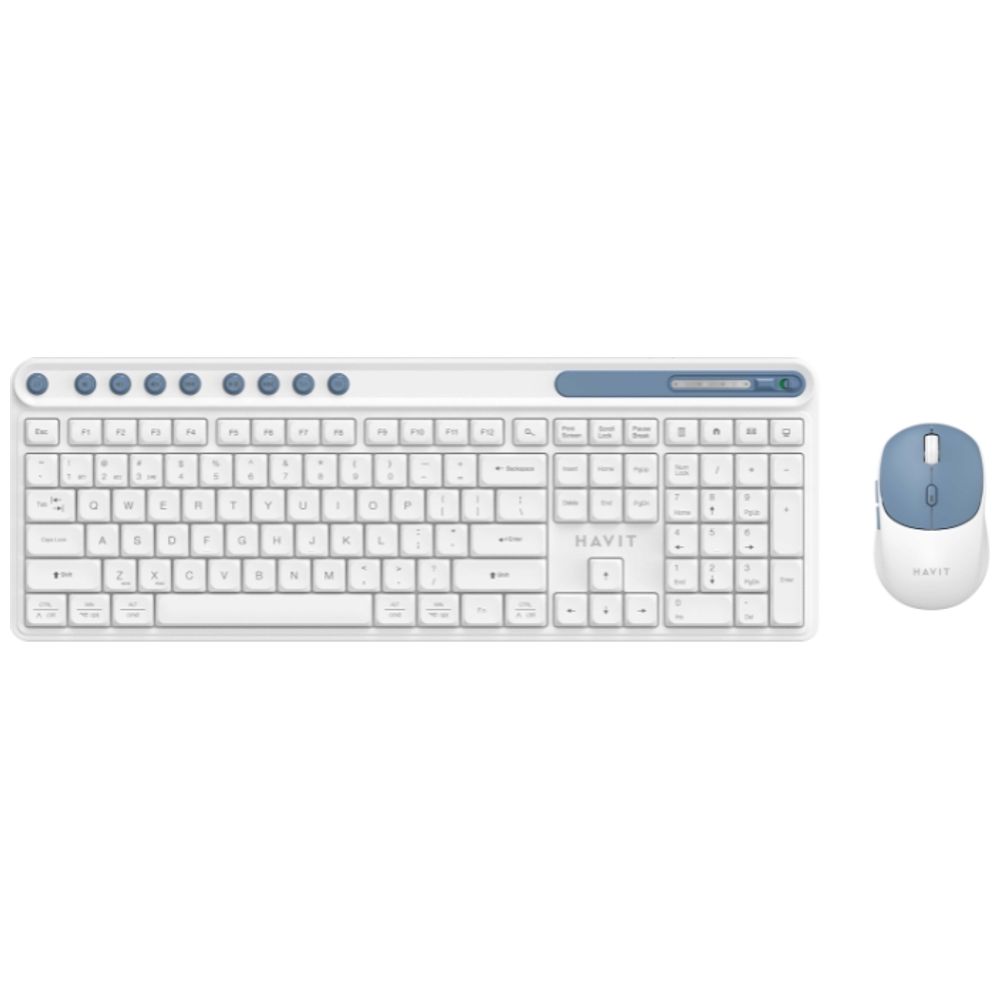 Havit Havit Wireless Keyboard and Mouse Combo - Dual Mode - 1600 DPI - White 1600 DPI – 39,000 IQD Iraq