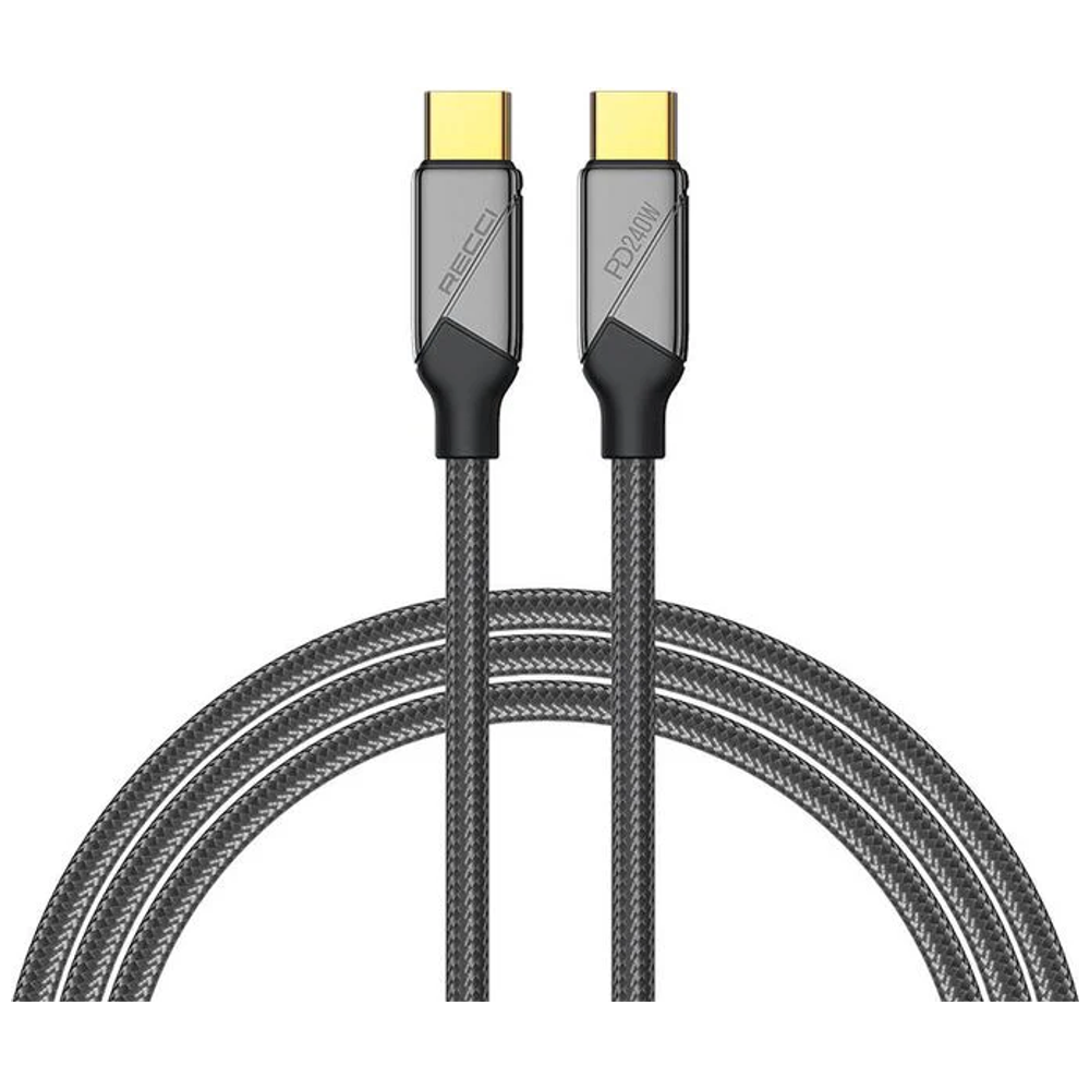 Recci Recci RS18CC - Type-C to Type-C Cable - 1.5M - 240W - Black 1.5M, 240W