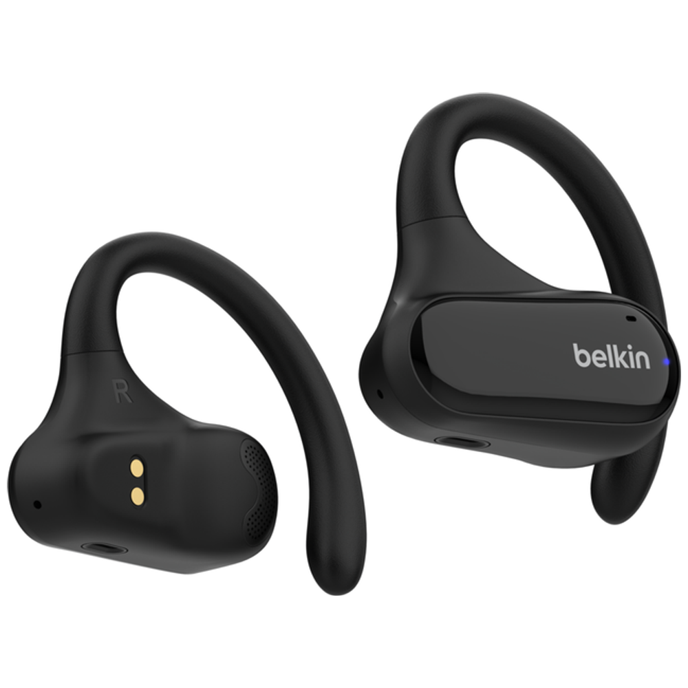 Belkin Belkin Bluetooth In-Ear Headphones - Open Ear Design - 14.2mm Drivers - 26 Hour Playtime - IPX5 Water Resistance - Black