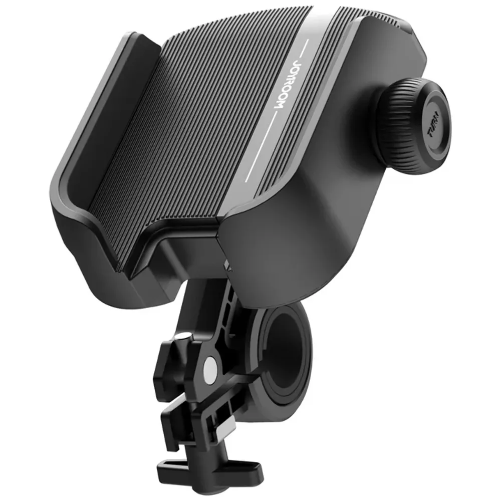 Joyroom Joyroom Bicycle Phone Holder - Secure Double Locking Mount - Anti-Shake Design - Ideal for Filming While Riding - Black