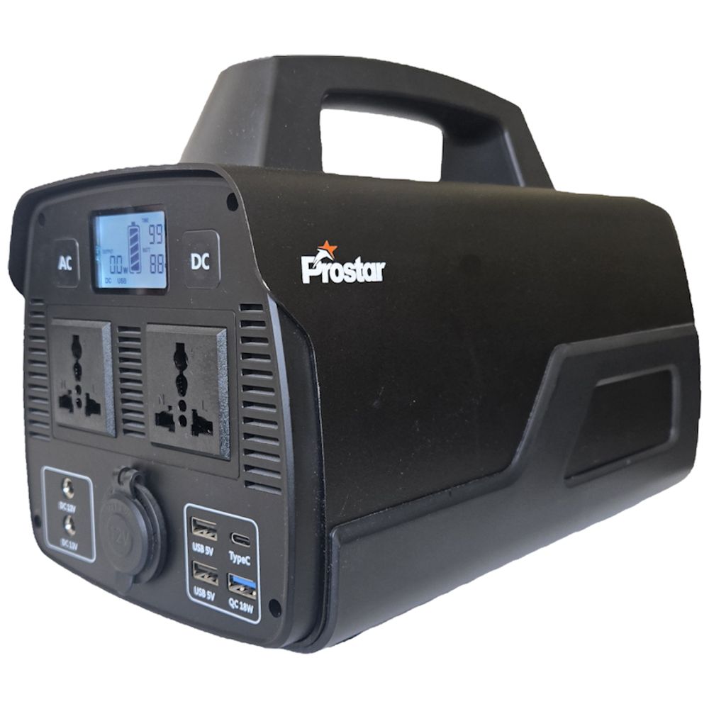 Prostar Portable Power Station - 500W - Lithium Battery - Black 500W – 420,000 IQD Iraq