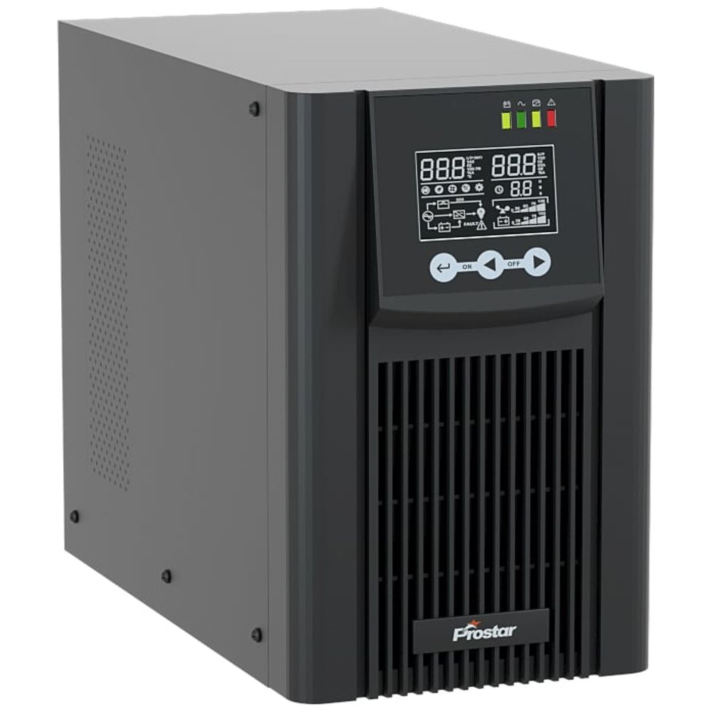 Prostar - Online UPS - 1kVA / 1kW - 24V Single Phase - Double Conversion - Built-in 2x12V-9Ah Batteries - Black 1kVA/1kW